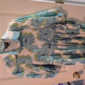 Boutique Floral Button-Up Midi Dress